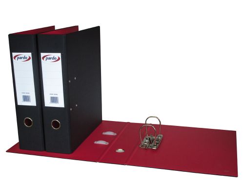 Pastas de arquivo pardo folio en plastico 2 aneis de 70 mm color preto , Pardo , 75413 , 8428143000916